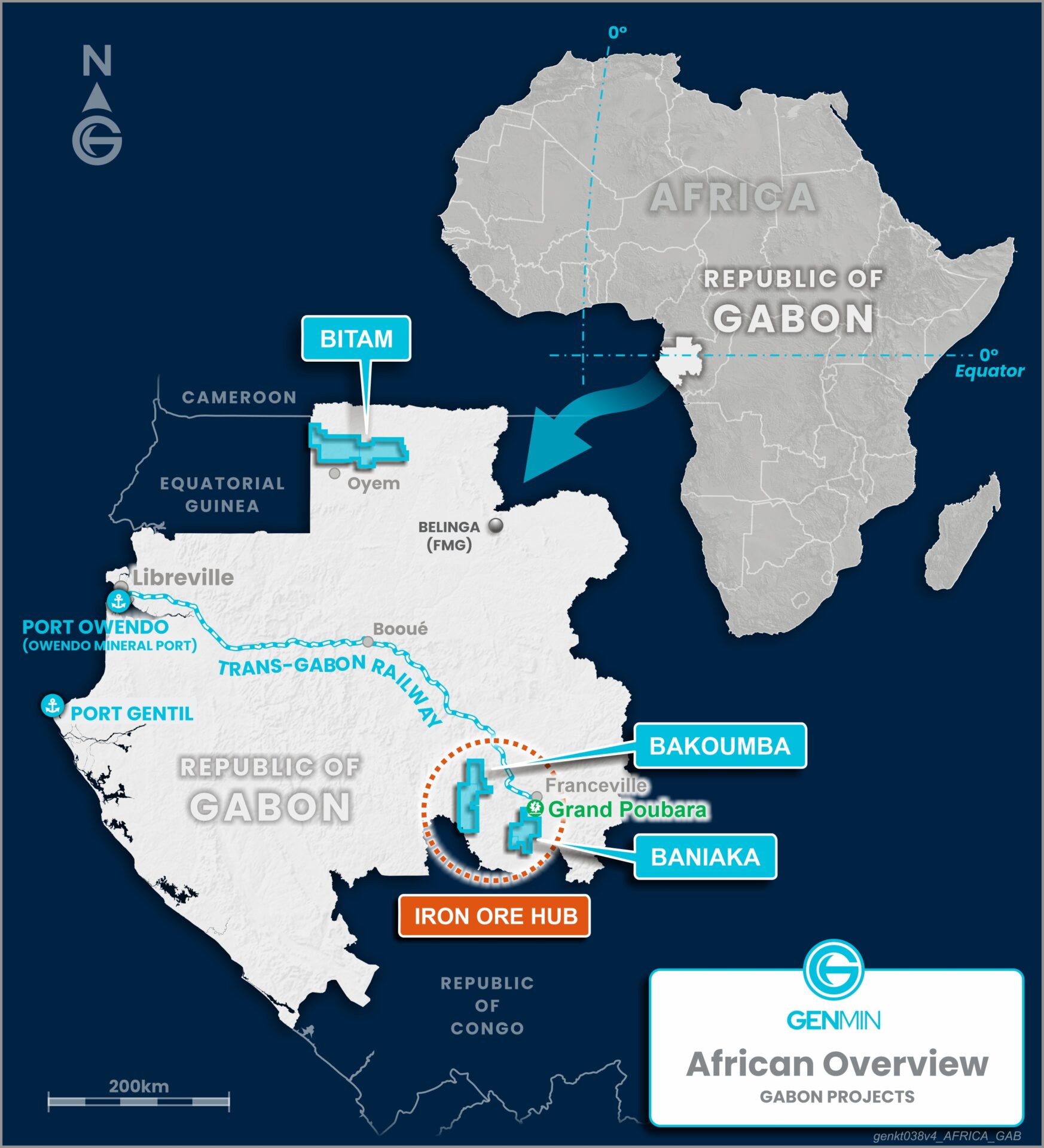 GENMIN Pioneering Iron Ore Mining In Gabon Genkt038v4 AFRICA GAB